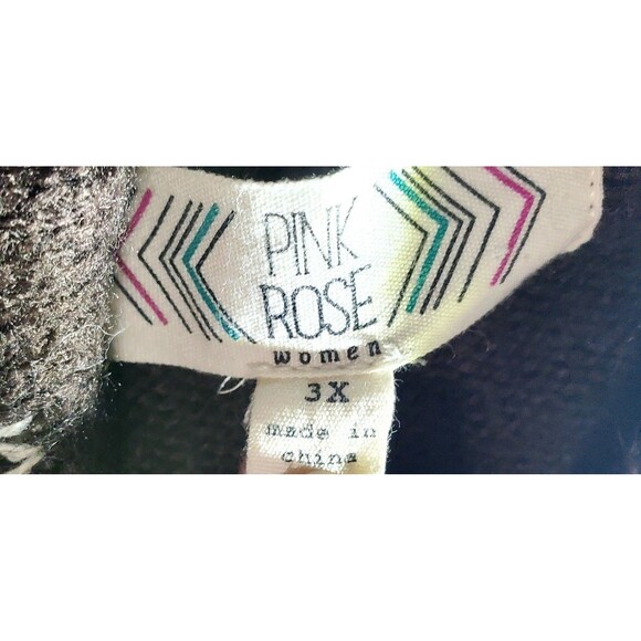 Pink Rose 3X Brown Sweater Dress – Fair Isle Cowl & Cuffs – Plus Size Cozy Knit - Picture 8 of 16